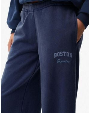 Superdry – athletic essentials – jogginghose - Blau