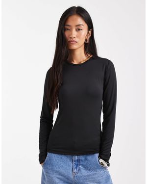Threadbare – langärmliges oberteil aus jersey - Schwarz