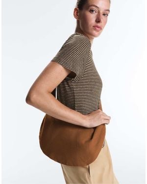 Oysho 100% Cotton Crossbody Bag - Brown