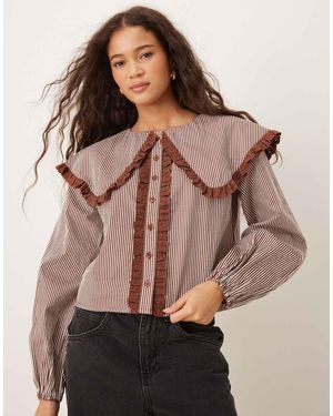 Neon Rose – bluse - Braun