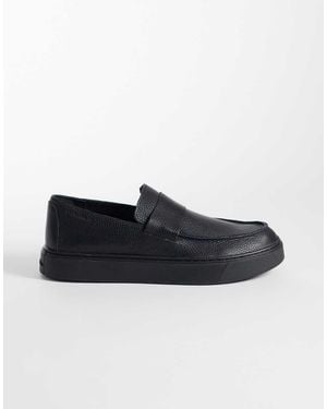 Calvin Klein Chunky Leather Loafer - Black