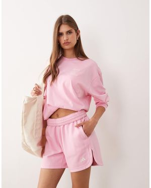 adidas Originals Three Stripes Studios Jersey Shorts - Pink