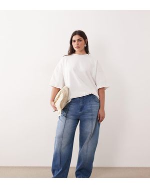 ARRANGE Curve Clover Front Seam Detail Jeans - Blue