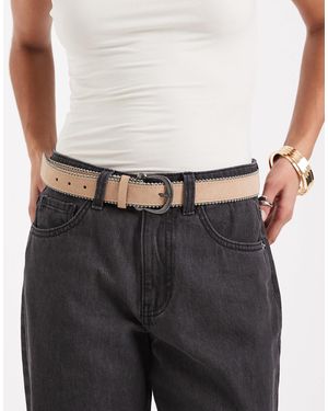 Mango Teen Studded Belt With Detailing - Grey