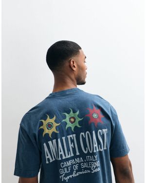 Hollister Amalfi Back Graphic Boxy T-shirt - Blue