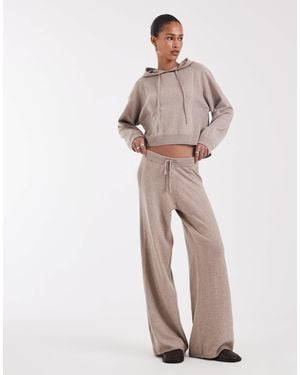 ONLY Pantalon d'ensemble large en maille - beige - Neutre