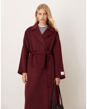 Calvin Klein Wool Trench Coat - Red