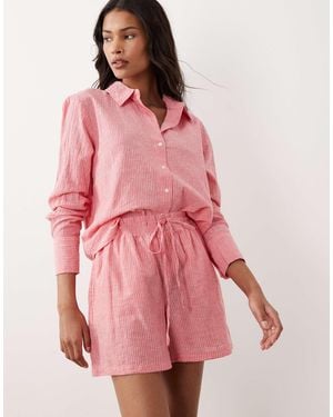 Jdy Linen Blend Shorts - Pink