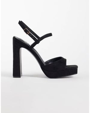 Public Desire Rhoda Platform Heeled Sandals - Black