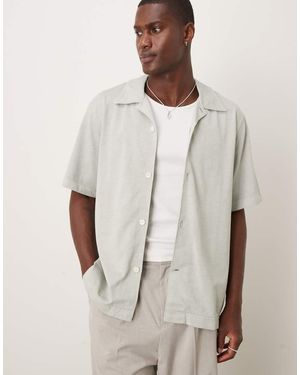 ARKET Camisa De Manga Corta De Punto Grueso De - Gris
