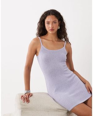 Cotton On Sparkle Mini Knit Dress - Purple