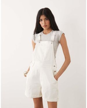Miss Selfridge Dungaree Playsuit - Natural