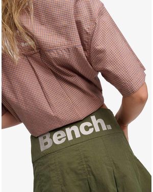 Bench x Superdry & Co Logo Pleated Peached Mini Skirt - Green