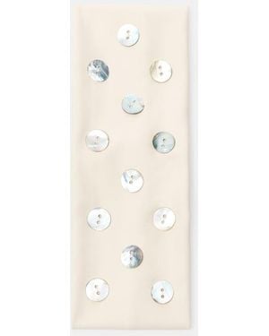 Pull&Bear Elastic Headband With Buttons - Natural
