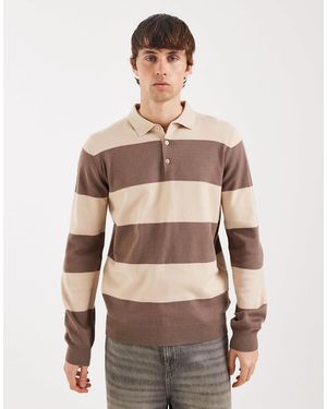 Threadbare – gestricktes rugby-polohemd - Natur