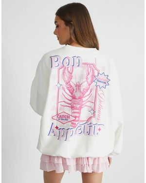 Skinnydip London London Bon Appetit Sweatshirt - Pink