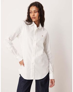 Polo Ralph Lauren Icon Logo Stretch Oxford Shirt - White