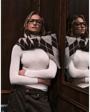 ASOS – weiches, hochgeschlossenes oberteil - Schwarz