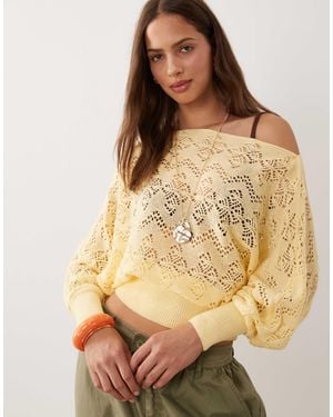 Miss Selfridge Schulterfreies häkeloberteil - Natur