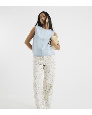 River Island Petite Straight Leg Ditsy Floral Jeans - Blue