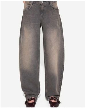 Bershka Barrel Jeans - Grey