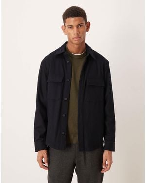 Mango Pocket Detail Wool Mix Jacket - Black