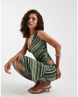 Motel Emberly Plunge Top - Green