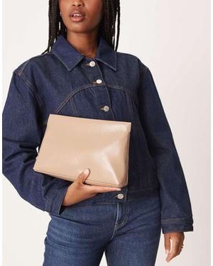 ASOS Zip Top Clutch Bag - Blue