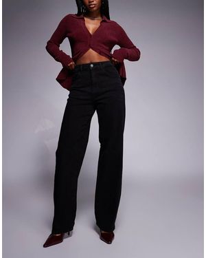 Noisy May Josie High Waist Baggy Jeans - Purple