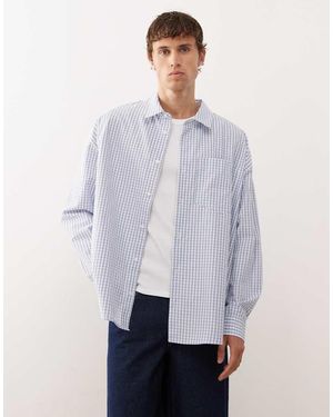 Collusion Boxy Long Sleeve Skate Shirt - Blue