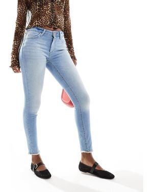 ONLY Blush Skinny Jeans With Frayed Hem - Blue