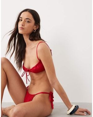 Free Society Tie Side Bikini Bottoms - Brown