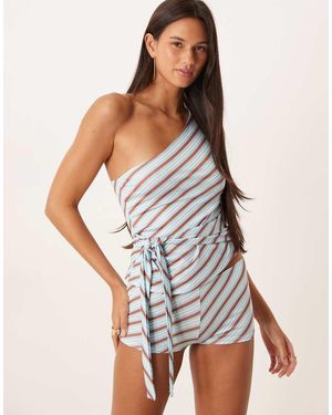 Motel Stripe Detail Shorts - White