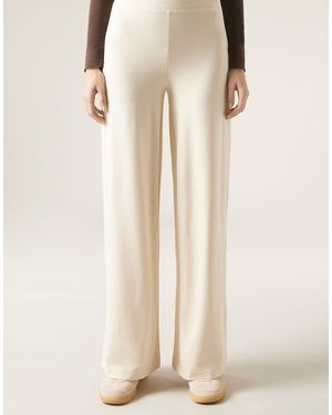 Calzedonia Milano Knit Palazzo Trousers - Natural