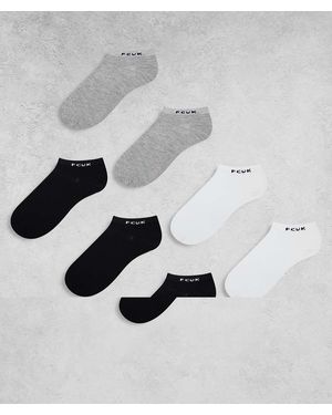 French Connection French Connection 7 Pack Trainer Socks - Metallic
