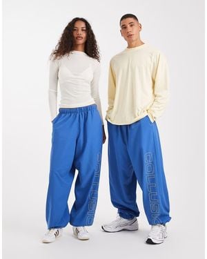 Collusion Baggy Nylon Oversized Joggers - Blue