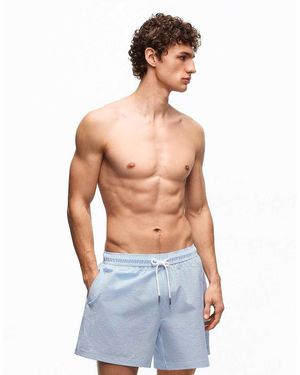 Bershka Midlength Swimshorts - Blue