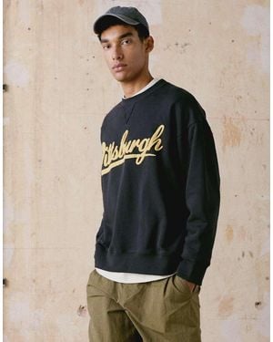 TOPMAN Felpa Comoda Nera - Blu