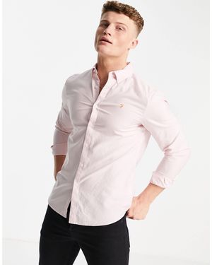 Farah – brewer – langärmliges hemd - Pink
