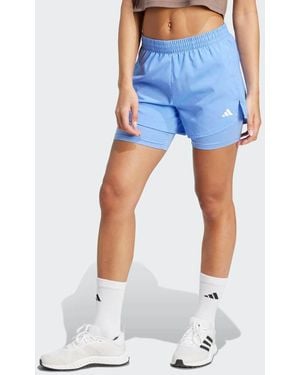 adidas Originals Aeroready Made For Training Minimal Two-In-One Shorts - Blue
