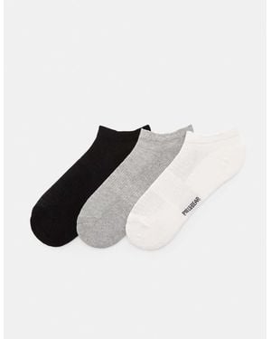 Pull&Bear Pack Of 3 Ankle Socks - White
