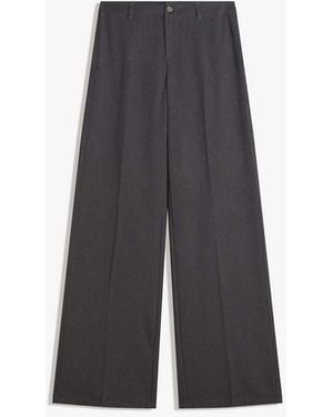 Bershka Tall Wide-leg Trousers - Grey
