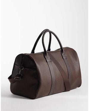 ASOS Faux Leather Holdall Bag - Brown