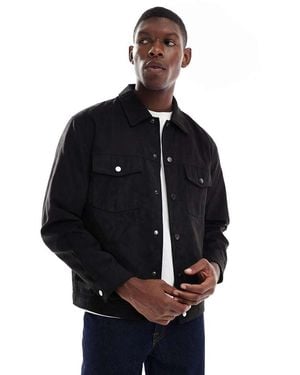Only & Sons Faux Suede Trucker Jacket - Blue