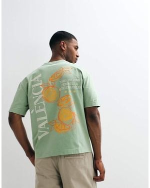 Hollister Valencia Back Graphic Boxy T-shirt - Green