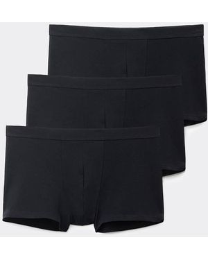 Tezenis Stretch3 3 Pack Cotton Boxers - Black