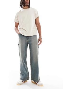 Hollister Super Baggy Carpenter Jeans - Blue