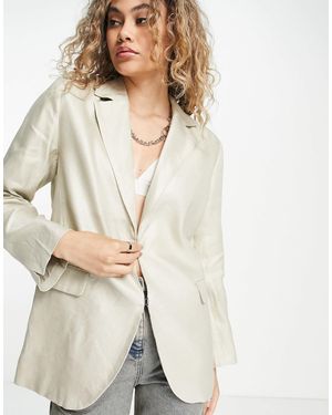 Weekday Co-Ord Linen Blazer - Multicolour