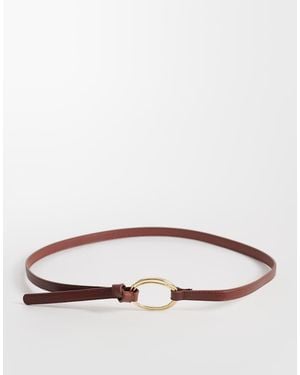 Mango Super Slim Belt - Brown