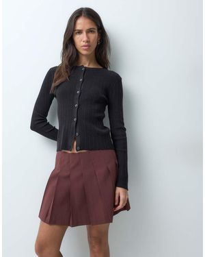 ASOS Geplooide Minirok - Bruin